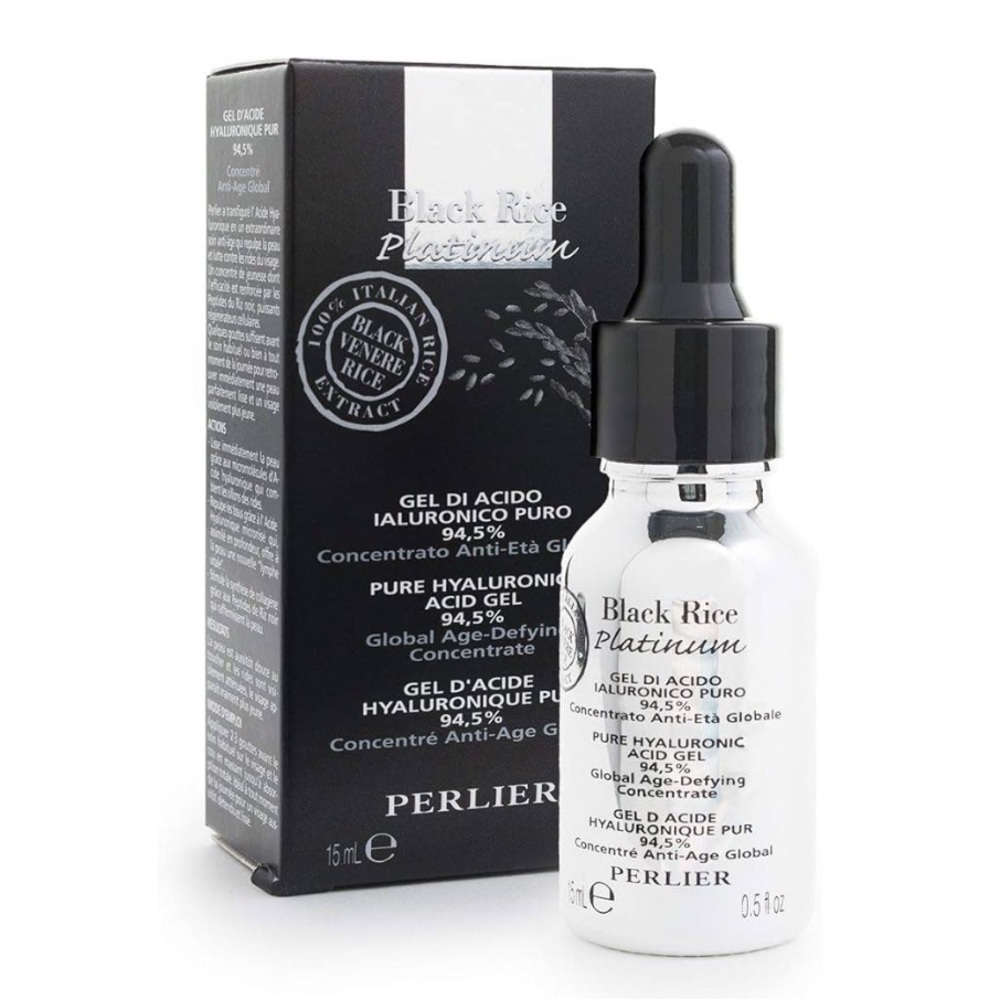 Perlier Black Rice 94.5% Hyaluronic Acid Serum 0.5oz NWT